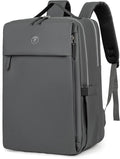 Waterproof PU Leather Laptop Backpack with USB Port, Anti-Theft Pocket, Fits 15.6" Laptop – Unisex Travel Bag