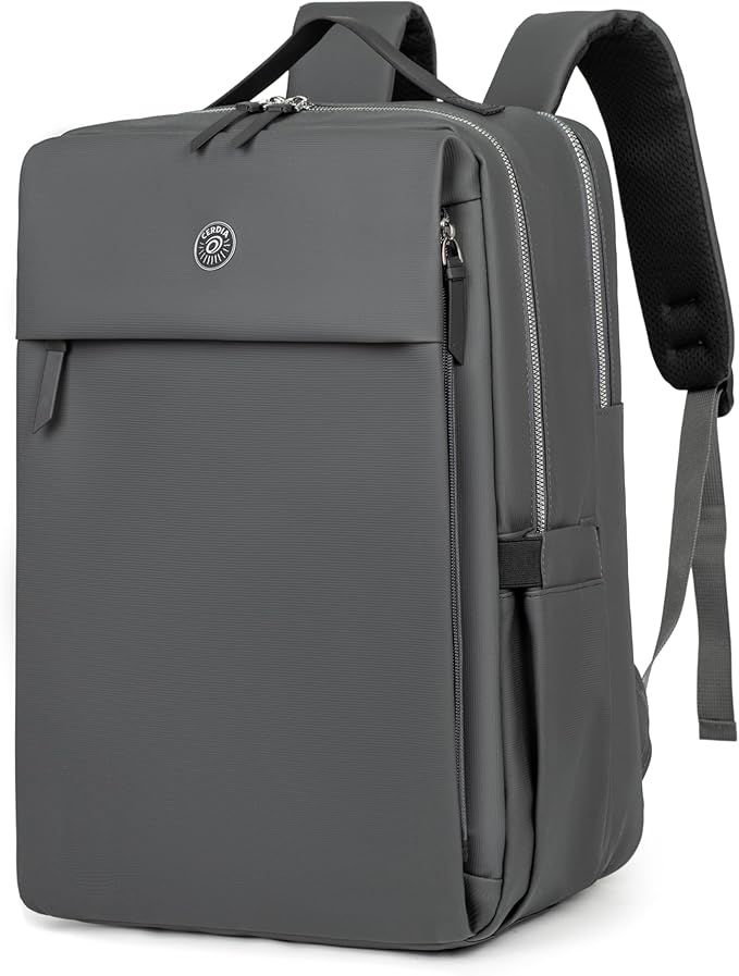 Waterproof PU Leather Laptop Backpack with USB Port, Anti-Theft Pocket, Fits 15.6" Laptop – Unisex Travel Bag