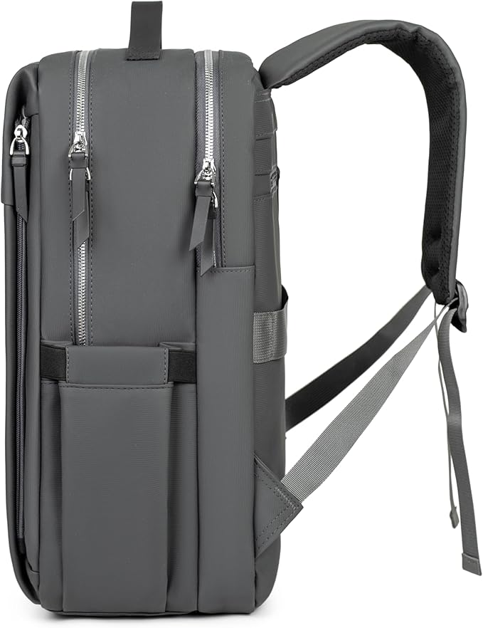 Waterproof PU Leather Laptop Backpack with USB Port, Anti-Theft Pocket, Fits 15.6" Laptop – Unisex Travel Bag