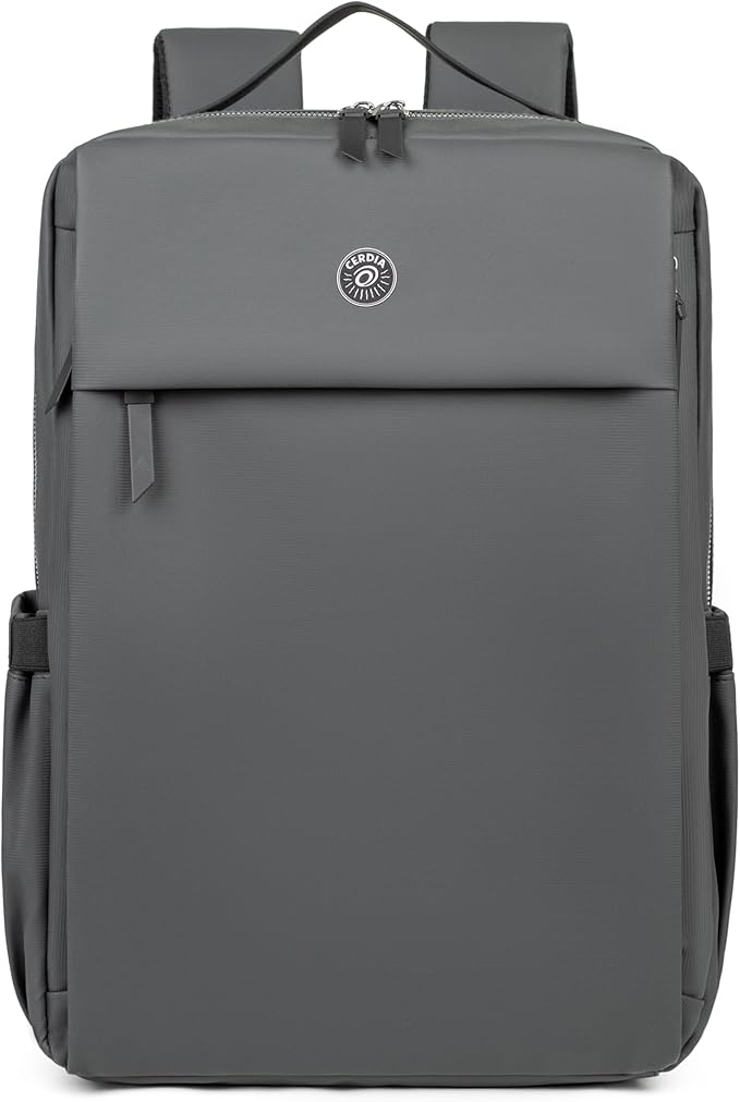 Waterproof PU Leather Laptop Backpack with USB Port, Anti-Theft Pocket, Fits 15.6" Laptop – Unisex Travel Bag